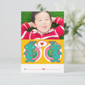 ファンキーな教室の子供たちのバレンタインデー 招待状 (スタンド正面)