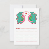 ファンキーな教室の子供たちのバレンタインデー 招待状 (裏面)