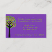ファンキーな木の名刺 名刺 (裏面)
