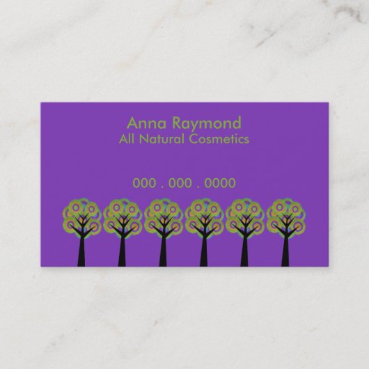 ファンキーな木の名刺 名刺 (正面)