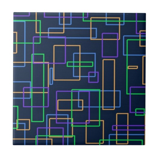 ファンキーな正方形 タイル (正面)