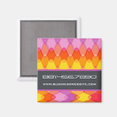 ファンキーな波| 01 *黄橙色の紫色|の磁石 マグネット (正面/裏面)