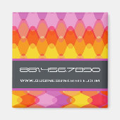 ファンキーな波| 01 *黄橙色の紫色|の磁石 マグネット (正面)