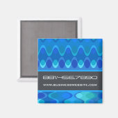 ファンキーな波| 04 *青いターコイズ|の磁石 マグネット (正面/裏面)