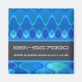 ファンキーな波| 04 *青いターコイズ|の磁石 マグネット (正面)