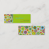 ファンキーな点の緑 スキニー名刺 (正面/裏面)