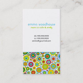 "ファンキーな点「はnお母さんの名刺を」縞で飾ります" コーリングカード