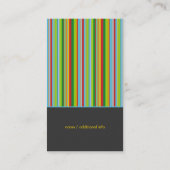 "ファンキーな点「はnお母さんの名刺を」縞で飾ります" コーリングカード (裏面)