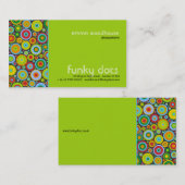 ファンキーな点:: 緑 名刺 (正面/裏面)