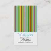 ファンキーな点「N」は垂直を縞で飾ります 名刺 (裏面)