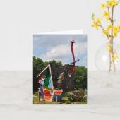 ファンキーな町 カード (黄色い花)