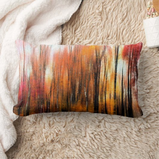 ファンキーな秋の抽象芸術の枕 ランバークッション (ブランケット)