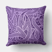 ファンキーな紫色の抽象芸術のペイズリーパターン装飾用クッション クッション (裏面)