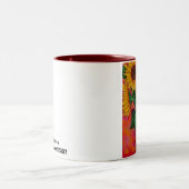 ファンキーな花のコーヒー・マグ ツートーンマグカップ (中央)