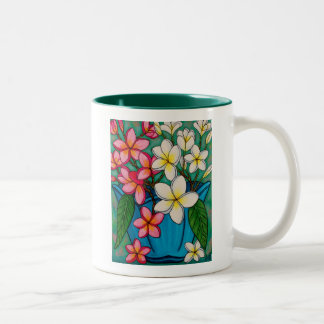 ファンキーな花のコーヒー・マグ ツートーンマグカップ