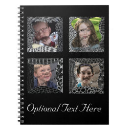 ファンキーな落書きの額縁のコラージュ ノートブック