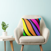 ファンキーな虹のシマウマのストライプなプラシ天の装飾用クッション クッション (椅子)