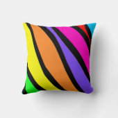 ファンキーな虹のシマウマのストライプなプラシ天の装飾用クッション クッション (裏面)