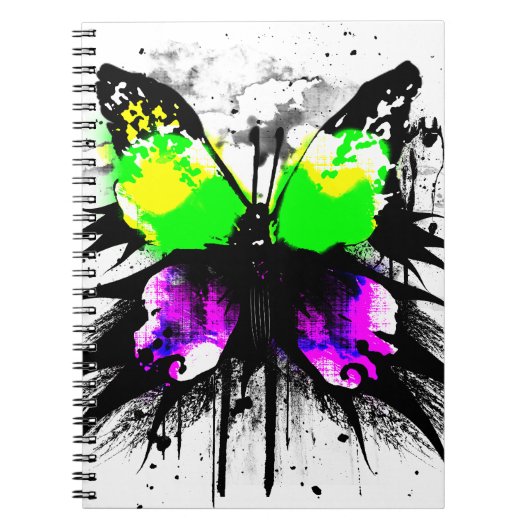 ファンキーな蝶ノート ノートブック (正面)