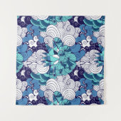 ファンキーな貝殻パターン タペストリー (正面(横))