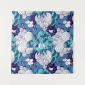 ファンキーな貝殻パターン タペストリー (正面)