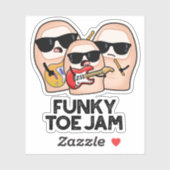 ファンキーな足の指のジャム 楽しい音楽のダジャレ シール (シート)