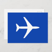 ファンキーな転換式航空機のパイロットの航空飛んでいるな郵便はがき 案内ポストカード (正面/裏面)