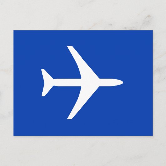 ファンキーな転換式航空機のパイロットの航空飛んでいるな郵便はがき 案内ポストカード (正面)