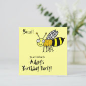 ファンキーな農場の蜂蜜の蜂(誕生日)のパーティの招待状 招待状 (スタンド正面)