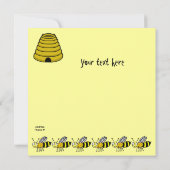 ファンキーな農場の蜂蜜の蜂(誕生日)のパーティの招待状 招待状 (裏面)