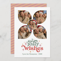 ファンキーな雰囲気のレトロ写真コラージュ　クリスマス