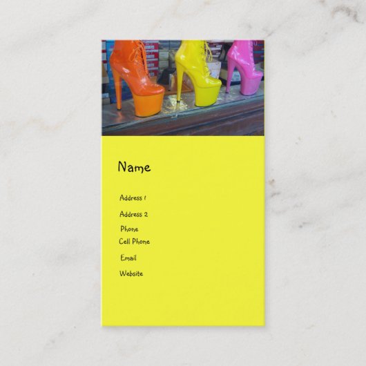 ファンキーな靴 名刺 (正面)