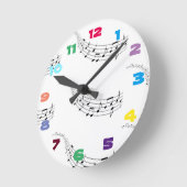 ファンキーな音楽時間 ラウンド壁時計 (傾斜)