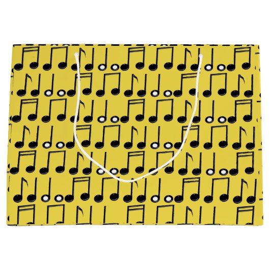 ファンキーな音楽的な音楽ノート紙のギフトの好意のバッグ ラージペーパーバッグ (正面)