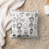ファンキーな顔 クッション (ブランケット)