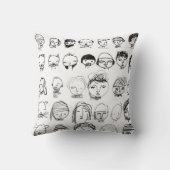 ファンキーな顔 クッション (裏面)