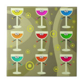 ファンキーな飲み物 タイル (正面)