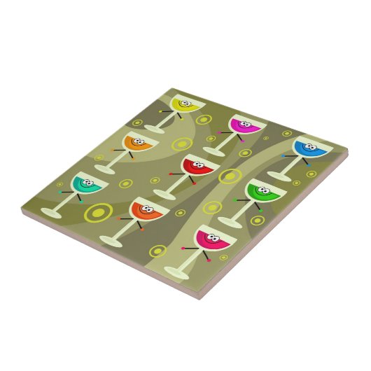 ファンキーな飲み物 タイル (側面)