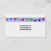 ファンキーな鳥の旗、ここのあなたの名前 名刺 (裏面)