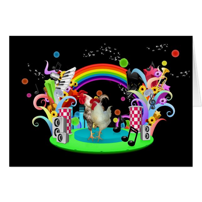 ファンキーな鶏のパーティー (正面横)