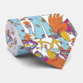 ファンキーな鶏 ネクタイ (ロール)