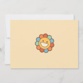 ファンキーな1歳の誕生日パーティーの写真 招待状 (裏面)