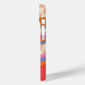 ファンキーな70年代のキノコの花のオーダーメイド桃 Case-Mate iPhoneケース (裏面 / 左)