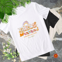 ファンキーな70年代のバチェロレッテTシャツ:カスタムネーム&ロケーション トライブレンドTシャツ
