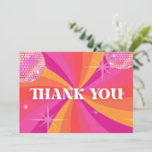 ファンキーな70年代ディスコパーティー感謝カード、SARA サンキューカード (スタンド正面)