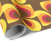 ファンキーな70s Patterened ラッピングペーパー (ロールコーナー)