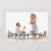 ファンキーの編書集可能色日付カードを保存 サンキューカード (正面/裏面)