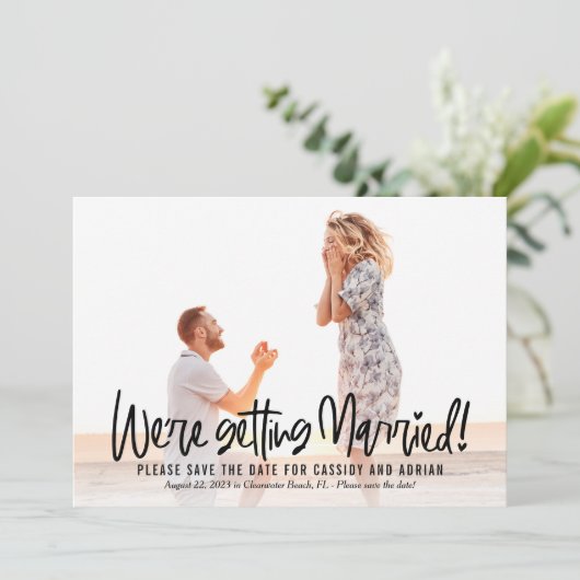 ファンキーの編書集可能色日付カードを保存 サンキューカード (スタンド正面)