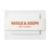 ファンキーはっきりしたユニークカラフル明レトロ結婚ズ 招待状ベリーバンド (正面例)