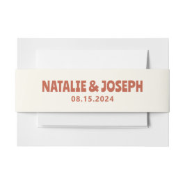 ファンキーはっきりしたユニークカラフル明レトロ結婚ズ 招待状ベリーバンド